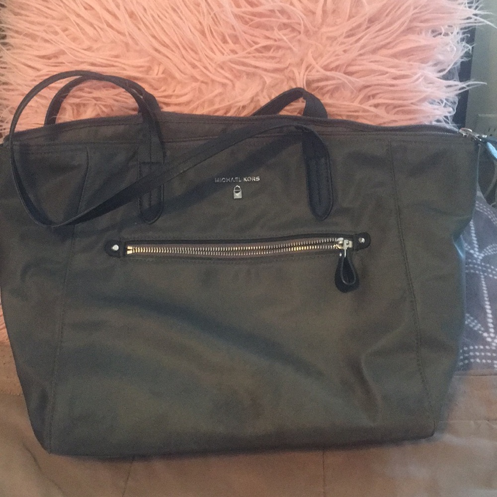 Great grey with black accents bag